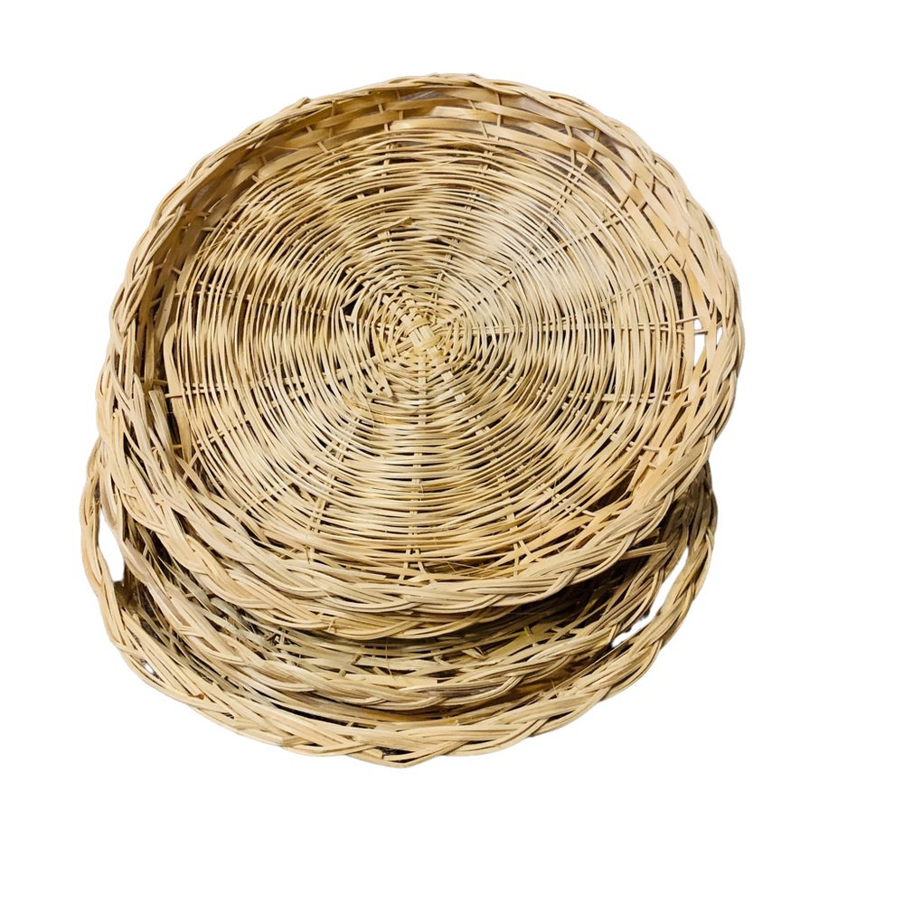 Boho Wicker Bamboo Basket Wall Decor - Picture 7 of 7